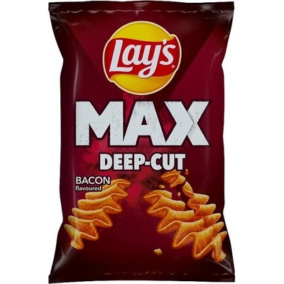 Lay's Max Deep-Cut smažené bramborové lupínky s příchutí slaniny 120 g