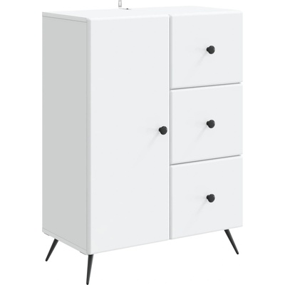 vidaXL Служебен шкаф Бяло 66 x 34, 5 x 90 см Инженерна дървесина (895545)