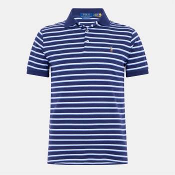 Ralph Lauren Риза с къс ръкав Polo Ralph Lauren Men's Pima Cotton Stripe Tailored Fit Short Sleeve Shirt - Refined Navy