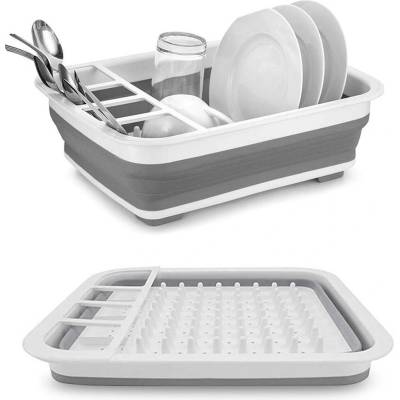 Royal Kitchen RK-3973 Skládací odkapávač 36,3 x 31 x 11,8 cm, šedo-bílý