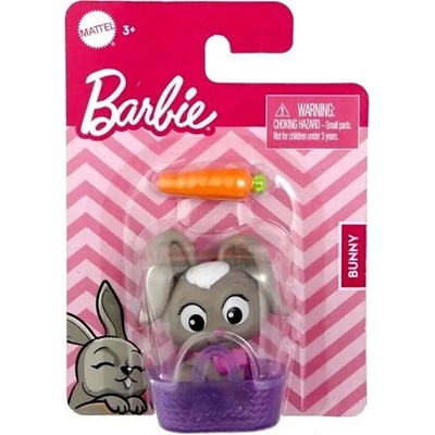 Mattel Barbie zajko v košíku s mrkvičkou