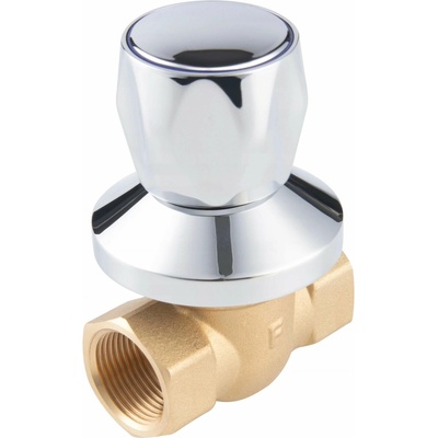 Ferro Skrytý kulový kohout, vnitřní závit s knoflíkem a rozetou, 3/4 , F-Power