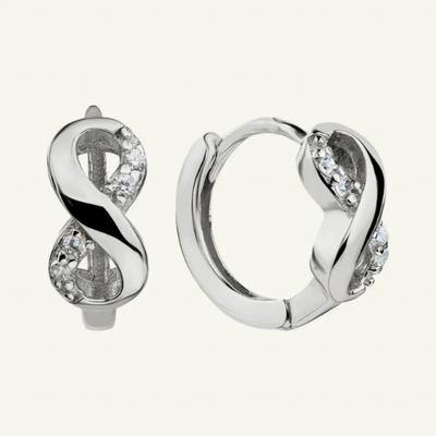 SilveAmo stříbrné náušnice Infinity C2F1142
