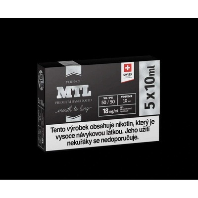 JustVape nikotinový booster MTL VG50/PG50 18mg 5x10ml – Zboží Mobilmania