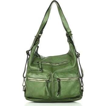 Mazzini Marco dámska kožená taška &batoh zelená v132d