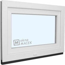 KNIPPING Plastové okno - 70 AD, 600x500 mm, S, bílá Sklo: čiré