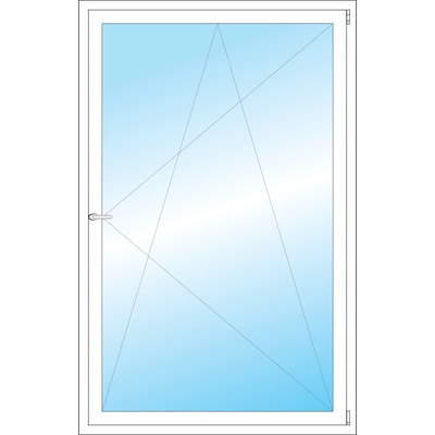 Okna Hned Plastové okno 1150 x 1800 mm bílé otevíravé a sklopné pravé