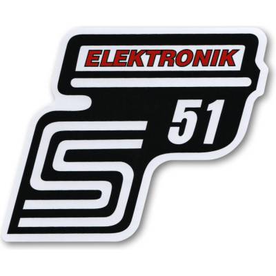 Nálepka schránky "ELECTRONIC", ČERVENÁ - Simson S51