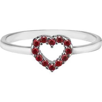 Český granát prsten stříbrný 121085