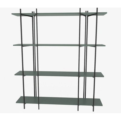 Hanah Home knihovna Moss - Green, Black Green Black