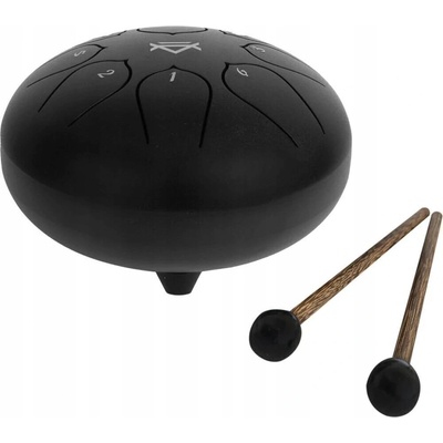 Veles-X Tongue Drum Steel 6 palců 8 Notes Jet Black
