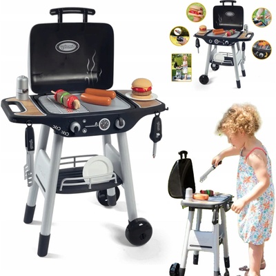 Smoby Grill Barbecue s mechanickými funkciami a zvukom a 18 doplnkami 73 cm