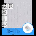 Aigostar Aigostar-LED Външна коледна гирлянда 156xLED/8 функции 3xAA 4, 2x1, 2m IP44 студено бяло (AI3117)