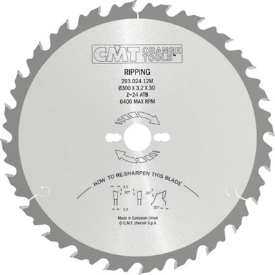 CMT Industrial Pilový kotouč pro podélné řezy D315x3,2 d30 Z28 HM