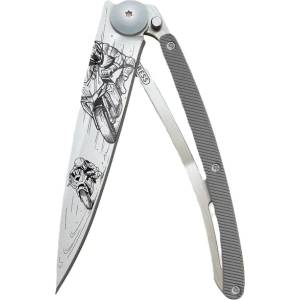 DEEJO 1cm028 tattoo aluminum / Ултралеко джобно ножче с алуминиева дръжка (1cm028)