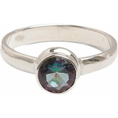 Nefertitis Topaz mystický prsten stříbro R1297