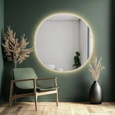 Alfaram Nepravidelné zaoblené kúpeľňové zrkadlo s osvetlením - LAOS LED 80x80