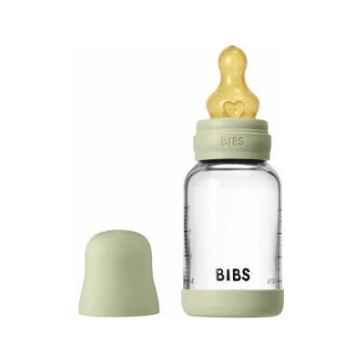Bibs antikoliková sklenená fľaša s kaučuk cumlíkom Sage 120ml