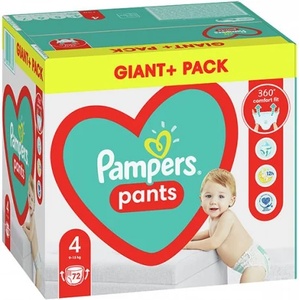 Пелени гащи Pampers 4 Pants Макси ( 9-15 кг. ) 72 бр