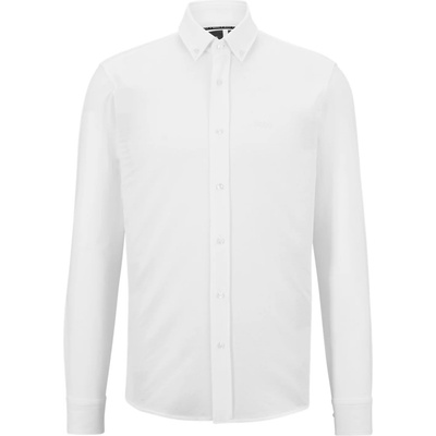 HUGO BOSS Риза с дълъг ръкав Boss Men's Joe Long Sleeve Oxford Shirt - White