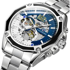 Forsining Часовник forsining rh-14581 - Сребристо / Синьо kp14581 Часовници