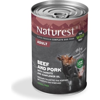 PETINTEREST Naturest Adult Beef and Pork with Carrots консерва за кучета 400gr