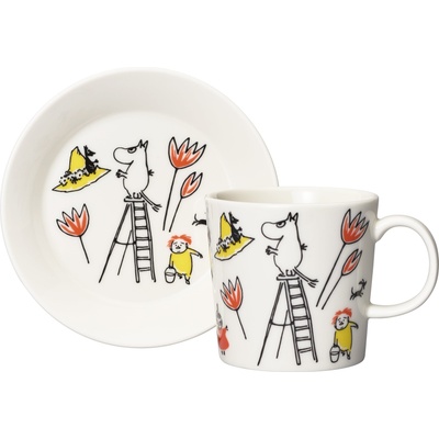 Arabia Чаша халба Arabia Finland Muminki Муминек с чинийка бяла (1064957)