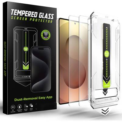 Techsuit Протектор за Samsung Galaxy S25 Ultra - Techsuit - [Съвместим с отключване с пръстов отпечатък] TitanGlass CrystalHD (2 броя) - Прозрачен