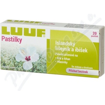 LUUF pastilky Islandský lišejník a ibišek 20 pastilek