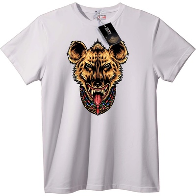 NOONEBRAND Тениска с яростна хиена с цветно колие - M, Black