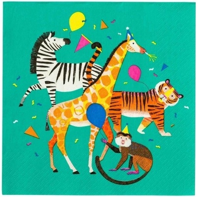 Wrimes Cosmetics ubrousky papírové Animal Party 33x33cm 20ks