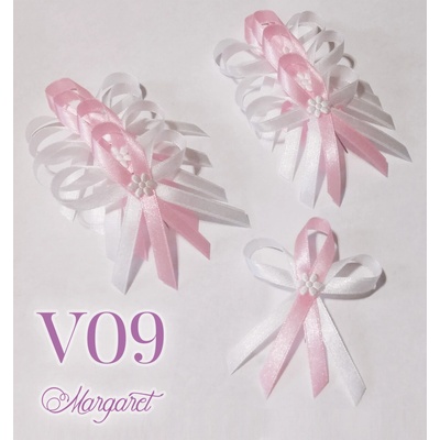 Saténové svatební vývazky V09 (Light Pink) – Sleviste.cz