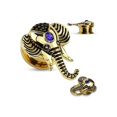 Piercingate plug do ucha slon PTP00209 zlatá