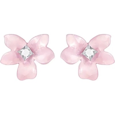 JAY Květinové náušnice Briar zirkon stříbrné zapínání JAY-9161-ZS513013 Růžová