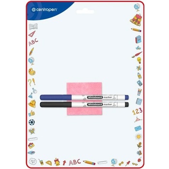 CENTROPEN Stierateľná tabuľka A4 (obojstranná) + 2 fixy