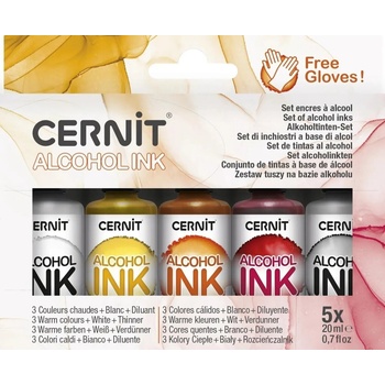Cernit CEASS007C Комплект алкохолно мастило Warm Colors 5 x 20 ml 5 бр (CEASS007C)