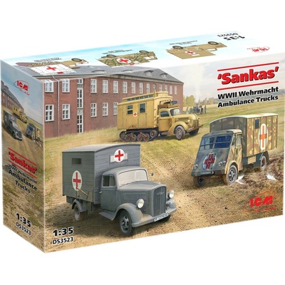 ICM 'Sankas' WWII Wehrmacht Ambulance Trucks 1:35