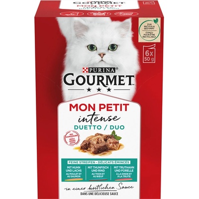 Multibalení Gourmet Mon Petit kapsičky losos, kuře 12 x 50 g