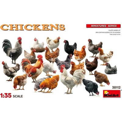 MiniArt Chickens (30 pcs.) 1:35