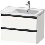 Duravit Ketho. 2 - Шкафче за умивалник 55x78x46 см, 2 чекмеджета, матово бяло K25286018180000 (K25286018180000)