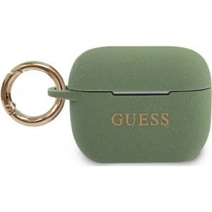 Guess GUACAPSILGLKA калъф за AirPods Pro, каки, силиконов с брокат (GUACAPSILGLKA)