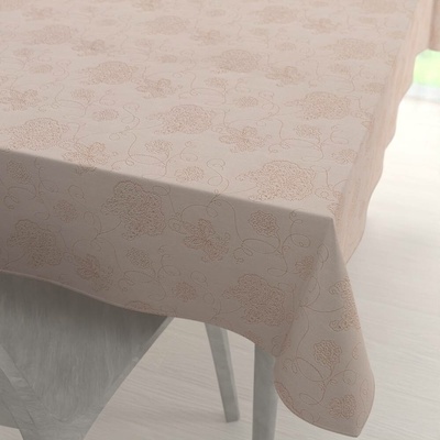 Biante Teflonový obdélníkový ubrus TF-129 Hnědé květované ornamenty na šedobéžovém 120x200 cm