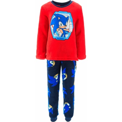 Chlapecké termo pyžamo Sonic červené