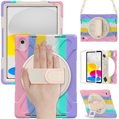 Vsetkonamobil 55293 SOLID Odolný kryt pre Apple iPad 2025 / iPad 2022 RAINBOW