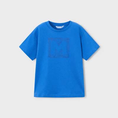 MAYORAL Тениска къс ръкав basic Син цвят за мини момче Mayoral