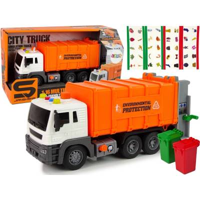 LeanToys Popelářský vůz Drive Friction Sound Effects Pomar
