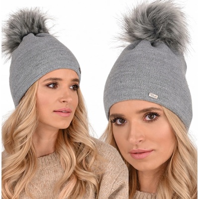 Fashionweek dámská zimní čepice s bambulí ZIZI15/A13 šedý