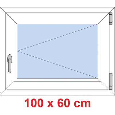 Soft Plastové okno 1000 x 600 mm otevíravé Ořech