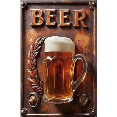Plechová ceduľa Beer glass - Plechová tabuľa