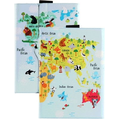 Vsetkonamobil 96247 ART Zaklápacie puzdro pre Umidigi G1 Tab BLUE MAP